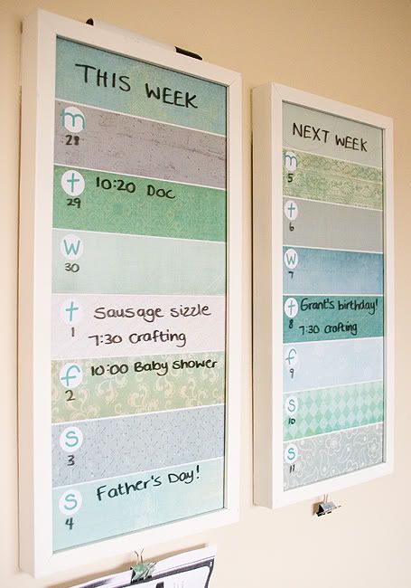 Two week dry erase calendar Family Command Center, Family Schedule, Ikea Frames, Command Center, Family Organizer, Letter Stickers, Scrapbooking Paper, Cubicle, Cleaning Organizing