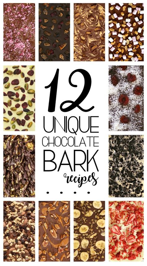 12 Unique Chocolate Bark Recipes for Homemade Christmas Gifts - gluten free, easy holiday recipes, food gift ideas, easy handmade gifts, DIY hostess gifts, gourmet homemade chocolates Homemade Hostess Gifts, Chocolate Bark Recipes, Diy Hostess Gifts, Food Gift Ideas, Bark Recipes, Christmas Bark, Homemade Chocolates, Homemade Chocolate Bars, Recipes For Christmas