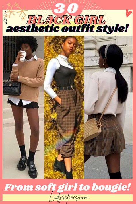 ❤️All styles with 30 looks❤️soft academia aesthetic outfits black girl - Fashion advice woman tips . Black girl outfit ideas aesthetic, Baddie Black girl outfit ideas aesthetic , 90s Black girl outfit ideas aesthetic, soft Black girl outfit ideas aesthetic, teen girls Black girl outfit ideas aesthetic,vintage Black girl outfit ideas aesthetic, bougie black girl, y2k outfits black girl street styles, dark academia aesthetic outfits black girl, Aesthetic black girl outfit ideas for women, Outfit Ideas Aesthetic 90s, Soft Academia Aesthetic Outfits, Aesthetic Outfits Black, Light Academia Aesthetic Outfit, Academia Outfits Aesthetic, Soft Girl Aesthetic Outfit, Fashion Advice Woman, Woman Tips, Academia Aesthetic Outfit