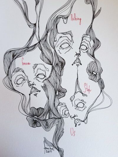 Psychological Hacks, Kunstjournal Inspiration, Grunge Chic, Grunge Art, Arte Sketchbook, Art And Illustration, Ink On Paper, Hippie Art, Art Studies