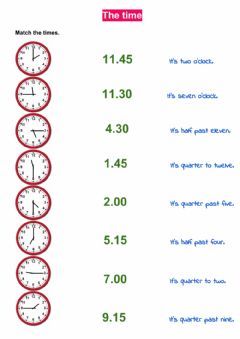 v Clock Worksheets, Mental Maths Worksheets, Life Skills Class, Telling Time Worksheets, Free Time Activities, English Exercises, What Time Is It, Time Worksheets, English Worksheets For Kids