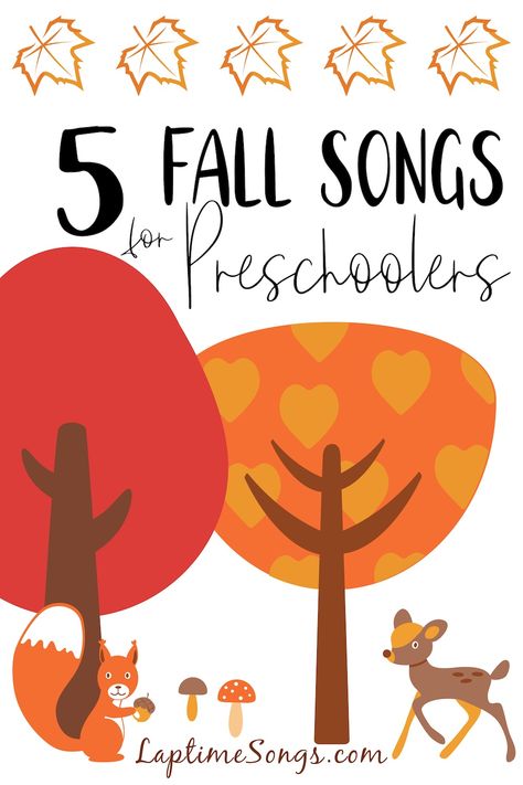 October Songs Preschool, Fall Leaf Songs Preschool, Fall Theme Songs Preschool, Preschool Fall Songs And Fingerplays, November Curriculum For Infants, Fall Finger Plays For Preschool, Fall Song For Preschool, Fall Songs For Kindergarten, Preschool Songs With Props