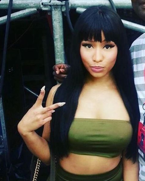 Nicki Minaj, A Woman, Green, Hair, Black