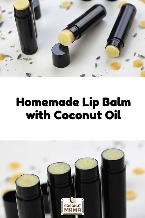 Say goodby to dry chapped lips! This DIY homemade lip balm nourishes and heals dry lips with coconut oil, honey, and essential oils. Easy Lip Balm Recipe, Lip Ice, Homemade Lip Balm Recipe, Diy Lip Balm Recipes, Săpunuri Handmade, Diy Body Butter, Lip Balm Recipes, Homemade Cosmetics, Homemade Lip Balm