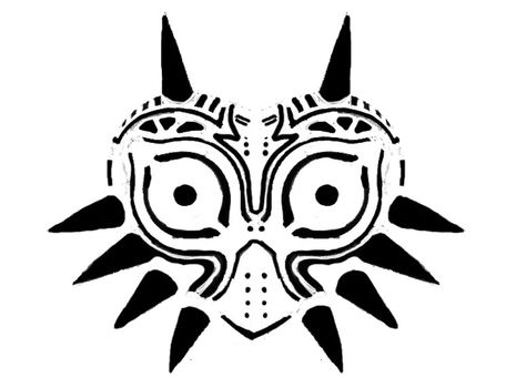 Zelda Pumpkin Stencil, Majoras Mask Moon Tattoo, Majoras Mask Tattoo, Zelda Pumpkin, Diy Majoras Mask, Legend Of Zelda Tattoo Majoras Mask, Majora's Mask Tattoo, Cnc Artwork, Zelda Art Majoras Mask