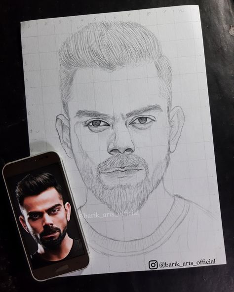 A3 Size Sketches, Virat Kohli Painting Easy, Virat Kohli Portrait Sketch, Virat Kohli Drawing Outline, Virat Kohli Sketch Pencil Easy, Virat Kohli Stencil Art, Virat Drawings, Virat Kholi Sketches, Virat Kohli Drawing Easy