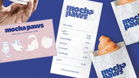 Mocha paws - cat cafe Cat Cafe Branding, Pet Cafe, Paws Cat, Cafe Branding, Branding Inspo, Coffee Sleeve, Branding Ideas, Cat Cafe, Cafe Menu