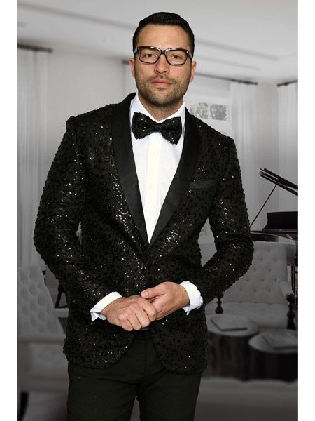 SKU#SM3081 Mens Sharkskin Flashy Stage Shiny Sequin Paisley Blazer Dinner Jacket 1 Button Black Sport Coat Jacket Sequin Tuxedo Men, Coat Paint For Men Wedding Black, Sequin Suits Men, Glitter Suit Men, Black Prom Suits, Prom Fits, Wedding Suits Men Black, Black Sport Coat, Black Blazer Men