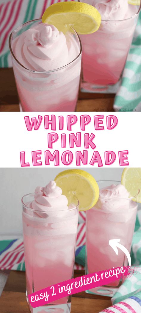 Whipped Pink Lemonade. With this simple whipped pink lemonade recipe, you can create a refreshing summer drink that both you and your kids will love. Whipped lemonade is such a fun summer treat. Whipped beverages are the best! Stove Sink And Dishwasher On Same Wall, Cute Nonalcoholic Drinks, Honey Dripper Recipe, Easy Pink Lemonade Recipe, Easy To Make Summer Drinks, Fun Summer Kids Drinks, Easy Summer Ideas, Fun Non Alcoholic Drinks Summer, Summer Kid Drinks