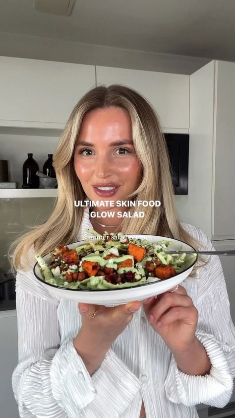 Emily English on Reels | Glow Salad, Roast In The Oven, Food Salad, Healthy Food Motivation, Skin Food, Perfect Skin, Keto Meal Plan, Healthy Meal Prep, Delicious Salads