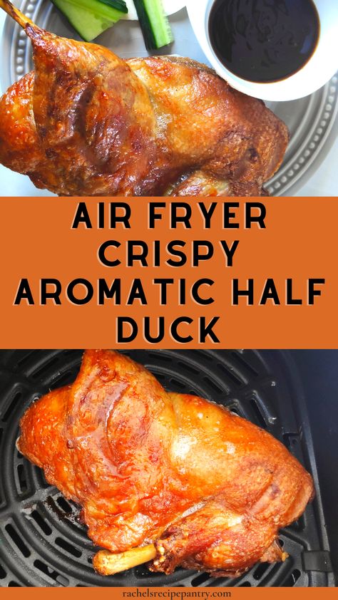 Save 15 minutes cooking crispy aromatic half duck from Lidl in the air fryer rather than the oven for a rich and perfectly golden, crispy skin. #crispyduck #airfryerduck Half Duck Recipes, Air Fryer Duck, How To Cook Duck, Crispy Duck, Duck Recipes, Air Fryer Recipes Easy, Ninja Foodi, Air Fryer Recipes Healthy, Meal Recipes