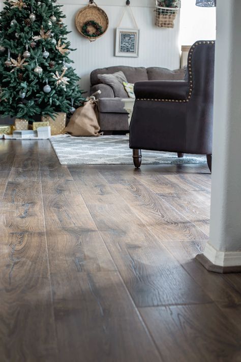 updating-your-flooring-with-pergo-outlast-vintage-tabacco-oak Pergo Outlast, Pergo Flooring, Farmhouse Flooring, Floor Colors, Living Room Remodel, Vinyl Plank Flooring, Living Room Flooring, Room Remodeling, Wood Laminate