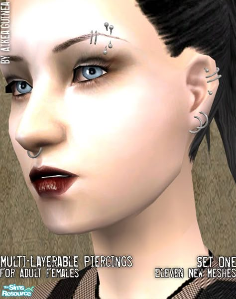 Sims 2 Piercing, Sims 2 Accessories Cc, Sims Piercing Cc, Piercing Cc, Ts2 Mods, Disco Grunge, Sims 2 Accessories, 2 Piercings, Sims 2 Makeup