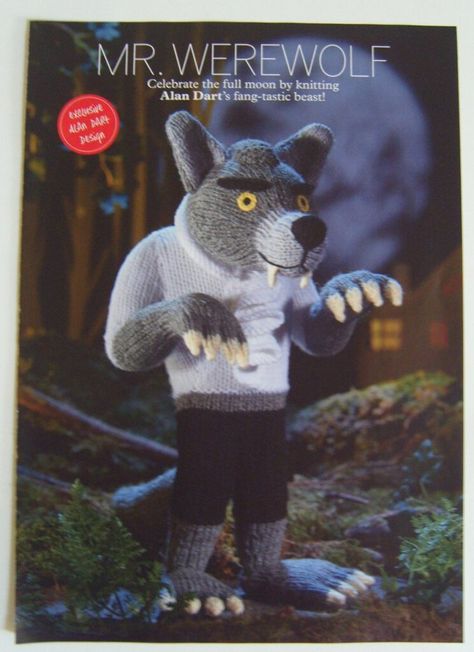 Designer Spotlight: The Best TV, Movie & Storybook Character Patterns Just For Knitters | KnitHacker Halloween Wolf, Alan Dart, Harry Potter Toys, Scrappy Doo, Storybook Characters, Vintage Knitting Patterns, Tv Movie, Bear Pattern, Knitted Toys