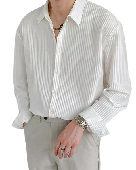 Price: (as of - Details) Introducing our Textured Full Sleeve Popcorn Fabric Shirt for Men – a seamless blend of style and comfort. Crafted from premium popcorn fabric, the unique texture adds a modern touch to the classic full-sleeve design. Ideal for casual or formal wear, the contrasting black and white colors make a bold fashion statement. This versatile shirt, perfect for summer, pairs effortlessly with jeans for a contemporary look.... https://rakeu.in/product/greciilooks-popcorn-regul... Popcorn Shirts, Summer Wear Men, Full Sleeves Design, Money Shirt, Stylish Shirts Men, Formal Shirt, Men's Casual Style, Men Shirts, Formal Shirts For Men