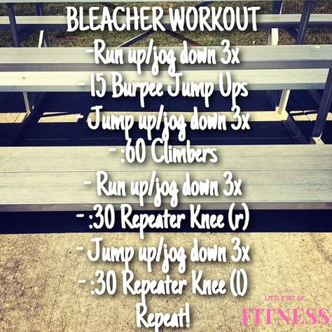 Bleacher Workout                                                                                                                                                                                 More Field Workout, Bleacher Workout, Stadium Workout, Stair Workout, Track Workouts, Volleyball Practice, Diy Workout, Workout Time, Outdoor Workout