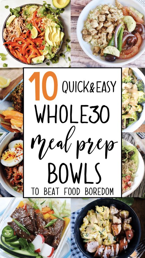 Whole 30 Meal Prep, Quick Easy Meal Prep, Easy Whole 30, Whole30 Meal Prep, Whole 30 Meal Plan, Bowl Ideas, Whole 30 Diet, Prep Bowls, Diner Recept