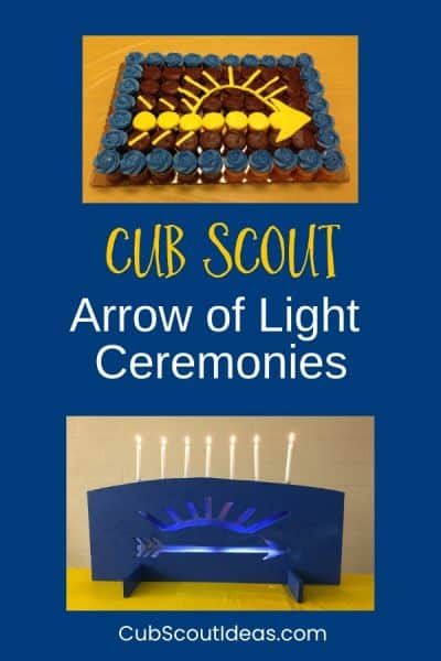 Earning the Arrow of Light tis a special occasion for Cub Scouts. Here are 10 ceremony ideas that you can use to mark the occasion. #CubScouts #CubScout #Scouting #Webelos #ArrowOfLight #CubScoutIdeas Aol Crossover Ceremony, Cub Scout Oath, Cub Scout Law, Cub Scout Skits, Cub Scout Patches, Cub Scout Popcorn, Arrow Of Light Ceremony, Scout Oath, Maze Ideas