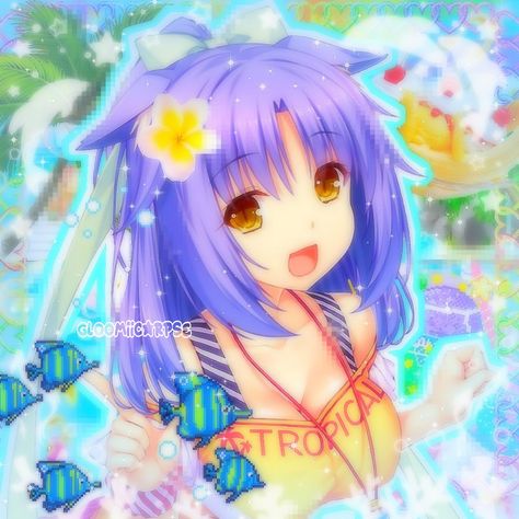 Kawaiicore Edit, Summer Pfp, Anime Beach, Discord Nitro, Emotes Discord, Ocean Island, Coconut Dream, Kawaii Core, Sanrio Wallpaper