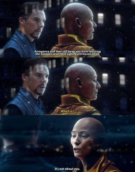 ''It's not about you.'' - The Ancient One from Doctor Strange [720x945] #quote #quotes #motivation #motivational Doctor Strange Ancient One, The Ancient One Dr Strange, Dr Strange Quotes, Ancient One Doctor Strange, Dr Strange Fanart, Doctor Strange Quotes, Subtitles Aesthetic, Dr Strange Costume, Dr Strange Marvel