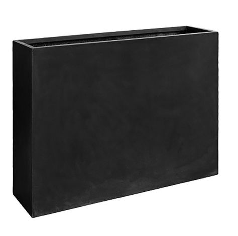 This stylish black Fiberstone planter is perfect to add a barrier to a patio or garden and section off outside seating area and create some privacy. Visit Houzz to purchase. #gardenplanter #landscaping #officespace #wall #partition #jardiniere #cachepot #weatherproof Rectangular Planter Box, Outside Seating Area, Black Planters, Pottery Pots, Outside Seating, Fiberglass Planters, Rectangular Planters, Handmade Planter, Stone Planters