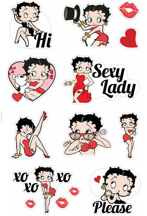 Betty Boop stickers Betty Boop Posters, Original Betty Boop, Cute Wallpapers For Android, Betty Boop Tattoos, Bible Doodling, Betty Boop Art, Betty Boop Cartoon, Disney Tattoo, Betty Boop Pictures