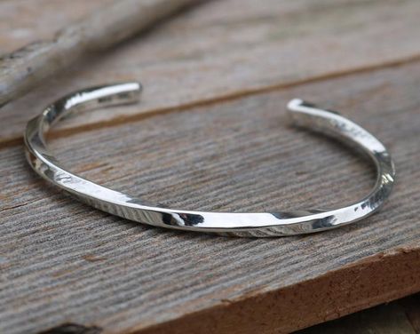 Handmade Jewelry and Accessories made in by NurturedWorks on Etsy Silver Bracelet Designs, Mens Cuff Bracelets, Womens Cuff Bracelets, Silver Bracelets For Women, Mens Bracelet Silver, Unisex Bracelets, Sterling Silver Cuff Bracelet, Silver Bangle Bracelets, Sterling Silver Cuff