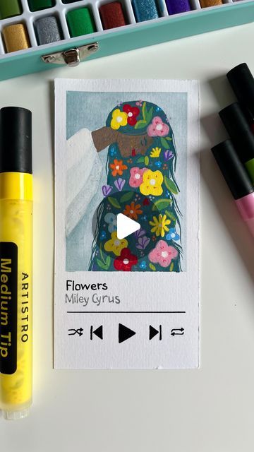 Artistro • Art supplies on Instagram: "Fall’s around the corner, and that means it’s time for another song drawing from our playlist!
We used these tools this time: 30 Acrylic Paint Pens Medium Tip, 30 Acrylic Paint Pens Extra Fine Tip and Watercolor Paint Set

#artsandcrafts #artistro #Playlist #fall #MileyCyrus #flowers" Watercolor Paint Set, Acrylic Paint Pens, Watercolour Art, Watercolor Paint, Crafting Ideas, Paint Pens, Paint Set, Around The Corner, Watercolour Painting