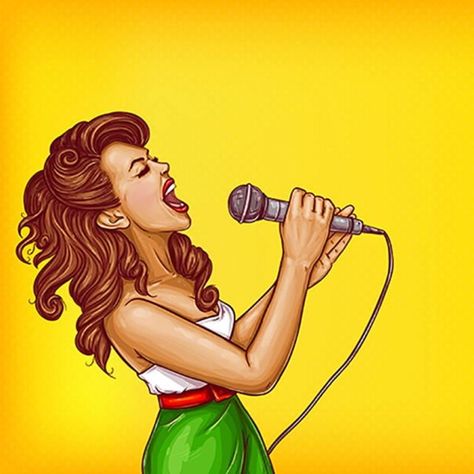 Pop Art Vector, Vintage Pin Up, Pin Up, Pop Art, Singing, Musical, Wall, Art