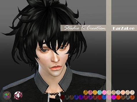 Studio K Creation: Animate hair 33 - Carl • Sims 4 Downloads Hair Covering Eyes, Ts4 Cc Hair, Hair Covering, Sims 4 Studio, Goth Hair, Sims Four, Sims 4 Update, Sims Hair, Sims 4 Cc Finds