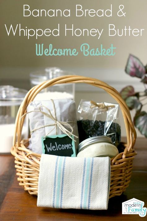 Funny Bridal Shower Games, Banana Bread Honey, Whipped Honey Butter, Bread Gifts, Bread Banana, Whipped Honey, Welcome Basket, Love Party, Edible Gifts