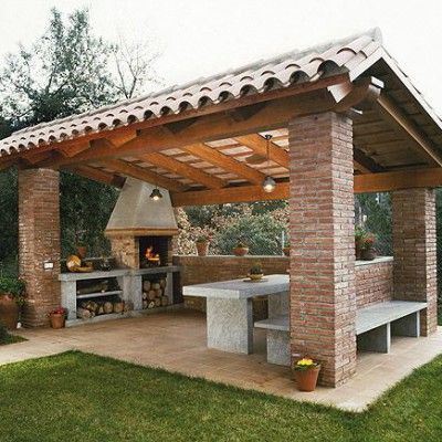 Rustic Pergola, Backyard Pavilion, Backyard Kitchen, Outdoor Kitchen Patio, Apartment Patio Decor, Pergola Patio, Small Backyard Patio, Budget Backyard, Small Backyard Pools