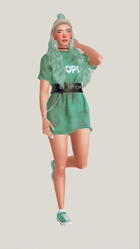 Sims 4: Not so Berry Challenge Mint Gen Everyday Outfit #2 #sims4 #notsoberry #mintgen #everydayoutfit #mintgenlookbook #mintgen #nsb #nsblookbook Mint Generation Sims 4, Mint Gen Sims 4, Not So Berry Challenge Sims 4 Mint Cc, Sims 4 Cc Mint Clothes, Not So Berry Sims 4 Cc, Sims 4 Cc Mint, Not So Berry Mint, Sims4 Cc Clothing, Sims 4 Not So Berry