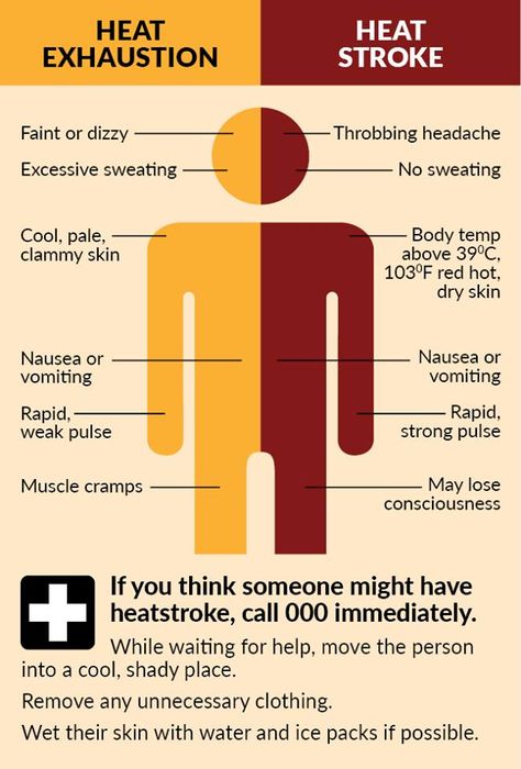 Heat Stroke vs. Heat Exhaustion - symptoms and first aid Exhaustion Symptoms, Safety Hacks, Throbbing Headache, Heat Exhaustion, First Aid Tips, Hand Health, Nursing School Notes, Excessive Sweating, Weather Patterns