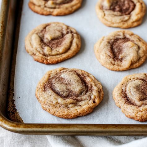 Easy Cinnamon Roll Cookies - Krystel's Cooking Cinnamon Stick Recipes, Cinnamon Roll Cookies Recipe, Cinnamon Rolls From Scratch, Cinnamon Roll Cookies, Chewy Sugar Cookies, Cinnamon Cookies, Roll Cookies, Buttery Cookies, Easy Cinnamon