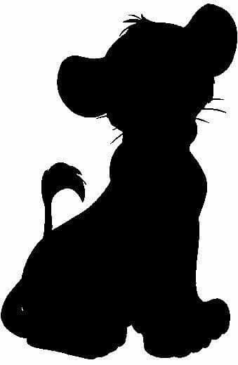 Simba Silhouette, Silhouettes Disney, Silhouette Disney, Lion King Baby Shower, Lion King Baby, Disney Silhouette, Baby Silhouette, Il Re Leone, Beautiful Horse Pictures