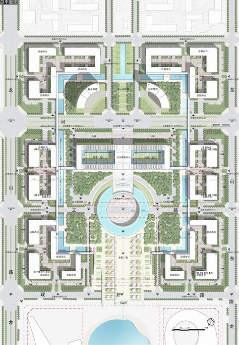 Jimo Scientific Creation Center / gad | ArchDaily Site Plan Design Ideas, City Planning Design Layout, Master Plan Architecture, Urban Master Plan, Site Plan Design, Masterplan Architecture, Urban Design Diagram, Urban Design Graphics, Urban Design Architecture