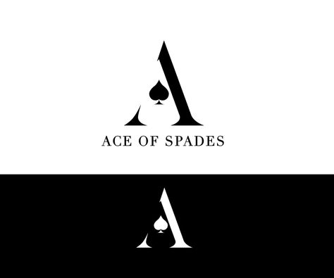 Check out this Upmarket, Elegant, Fashion Logo Design for Ace of Spades | Design: #10191594, Designer: sergjo, Tags: Fashion Ace Logo Design Ideas, Ace Tattoo Ideas, Ace Of Spades Logo, Ace Of Spades Tattoo Design, Ace Of Spades Art, Aa Logo, Ace Of Spades Tattoo, Spade Symbol, Ace Logo