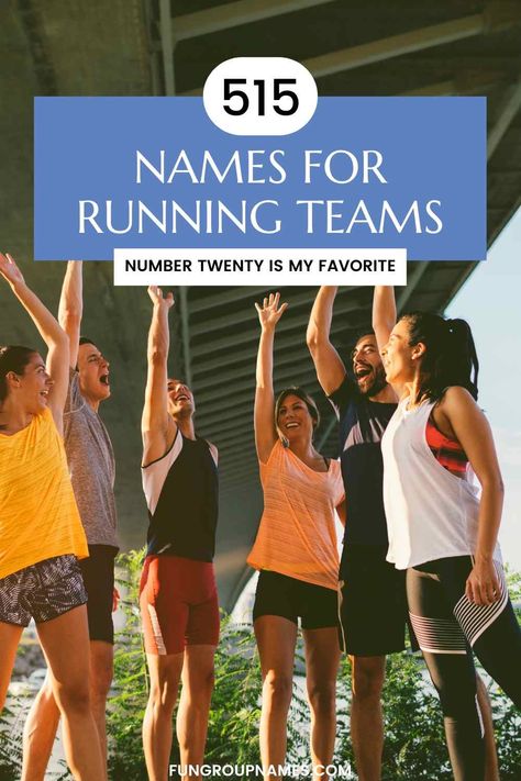 Discover over 515 creative and inspiring names for running teams! Boost morale, unity, and competitiveness with our comprehensive guide. Sporty T-shirt With Team Name For Team Events, Workout Group Names Ideas, Team Names Ideas, Team Name Shirt For Team Events, Crew Neck, Running Team Names, Group Chat Names, Running Challenge, Group Names Ideas, Running Team