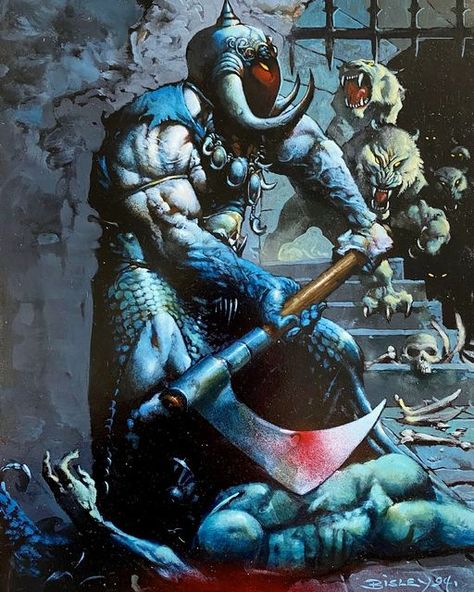 Arte Heavy Metal, Simon Bisley, Heavy Metal Art, Bristol Board, Magical Art, Fantasy Paintings, Original Art Painting, Fantasy Artist, Fantasy Warrior