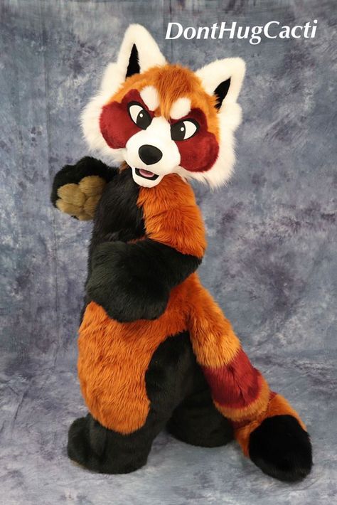 Red Panda Plush Pattern, Red Panda Fursuit, Red Panda Fursona, Red Panda Plush, Fursuit Ideas, Fur Suits, Panda Plush, Homemade Ideas, Christmas Homemade