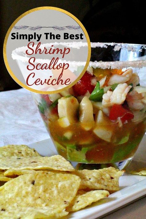 If you're looking for ceviche recipes, check this one out. Shrimp and scallops are gently poached and soaked in a lemon, lime, orange juice bath. The citrus flavors are outstanding in this ceviche appetizer recipe. Learn How To Make it. And love it. Easy! Authentic recipe from one of the top Mexican Chefs in Denver. #shrimpceviche #scallopceviche #authentic Scallop Ceviche Recipe, Plated Appetizers, Citrus Shrimp, Shrimp Ceviche Recipe, Scallop Ceviche, Shrimp Appetizer, Shrimp Scallops, Ceviche Recipe, Shrimp Appetizers