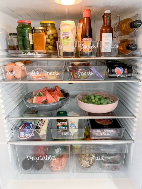 11+ Kitchen Organization Ideas To Declutter Your Space Fridge Organisation, Measurement Conversion Chart, Organization Labels, Expired Food, Spice Jar Labels, Small Fridges, Organizing Labels, Kitchen Organisation, Refrigerator Organization