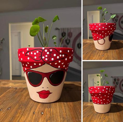 Plant Pots Crafts, Diy Cement Planters, Terra Cotta Pot Crafts Diy, Flower Pot People, Pottery Plant Pot, Flower Pot Art, Pot Painting, Terra Cotta Pot Crafts, Flower Pot Design