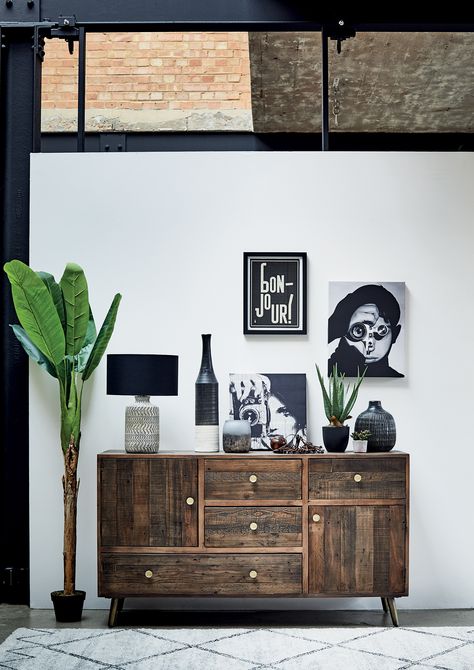 Industrial Sideboard, Industrial Style Living Room, Modern Warehouse, Warehouse Living, Sideboard Decor, Industrial Style Furniture, Wonder Years, Barker And Stonehouse, Industrial Loft