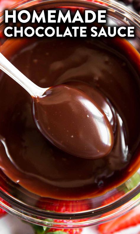 Chocolate Sauce Recipe Easy, Chocolate Dipping Sauce Recipe, Chocolate Sauce With Chocolate Chips, How To Make Chocolate Sauce, Chocolate Sauce For Strawberries, Chocolate Sauce For Cake, Churros And Chocolate Sauce, Hardening Chocolate Sauce, Chocolate Sauce For Churros