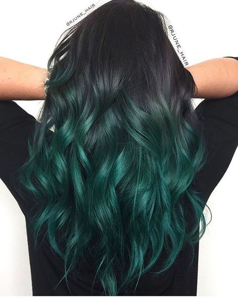 5,220 curtidas, 21 comentários - Pulp Riot Hair Color (@pulpriothair) no Instagram: “@rjune_hair from @calmspaandsalon is the artist... Pulp Riot is the paint.” Hair Color For Dark Hair, Color For Dark Hair, Green Ombre Hair, Turquoise Hair Color, Dark Green Hair, Pulp Riot Hair Color, Blond Ombre, Pulp Riot Hair, Ombre Hair Blonde