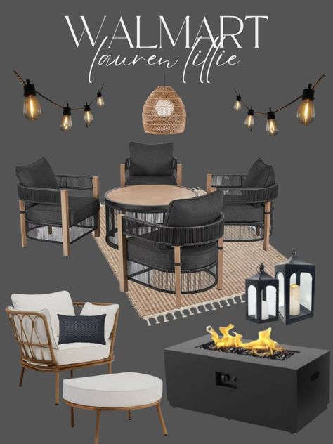 Better Homes & Gardens Tarren … curated on LTK Black Deck Furniture Patio, Black And Tan Patio Decor, Modern Patio Furniture Ideas, Black And Cream Patio Decor, Black Porch Ideas, Meadow Backyard, Black Boho Patio Furniture, Black And White Backyard, Outdoor Patio Amazon Finds