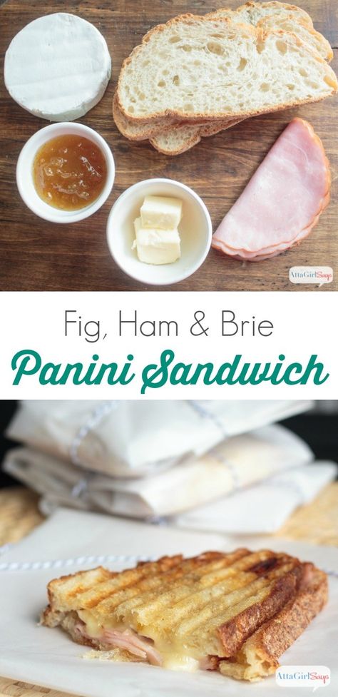 Best Panini Recipes, Panini Press Recipes, Brie Panini, Brie Sandwich, For Dinner, Panini Sandwich, Panini Recipes, Panini Sandwiches, Grilled Ham