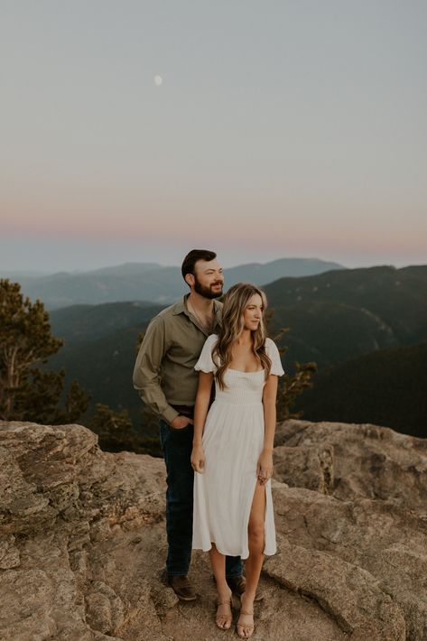 mae meadows photography, colorado engagement photographer, couples photography, colorado photographer, white engagement dress, photoshoot outfits, outfit inspo, vintage engagement photos, romantic couple, romantic engagement, save the date inspo, mountain engagement photos, engagement inspo, blue hour engagement pictures, summer engagement inspo, colorado engagement, blue hour couples photography, intimate couples photos, adventure couple White Engagement Dress, Outfit Inspo Vintage, Date Inspo, Engagement Save The Date, Mountain Engagement Shoot, Engagement Photos Romantic, Blue Hour Photography, Mountain Photoshoot, Prenup Ideas